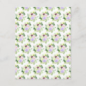 Spring Purple Flowers with Foliage エンクロージャーカード (裏面)