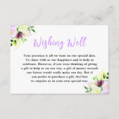 Spring Purple Flowers with Foliage エンクロージャーカード (正面)