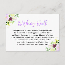 Spring Purple Flowers with Foliage エンクロージャーカード