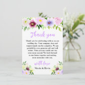 Spring Purple Flowers with Foliage サンキューカード (スタンド正面)