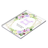 Spring Purple Flowers with Foliage ノートブック (左側)