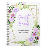 Spring Purple Flowers with Foliage ノートブック (正面)