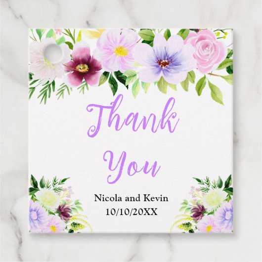 Spring Purple Flowers with Foliage フェイバータグ (正面)