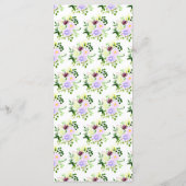 Spring Purple Flowers with Foliage メニュー (裏面)