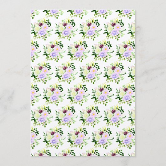 Spring Purple Flowers with Foliage メニュー (裏面)