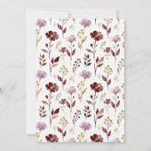 Spring Purple-Toned Botanical Branches Tiara XVs 招待状 (裏面)
