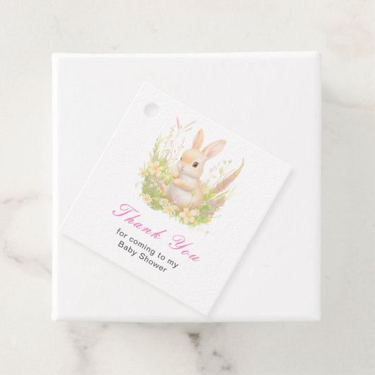 Spring Rabbit Baby Shower フェイバータグ (インサイチュ)