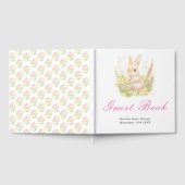 Spring Rabbit Baby Shower Guest Book ゲストブック (全面)