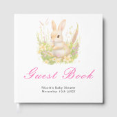 Spring Rabbit Baby Shower Guest Book ゲストブック (正面)