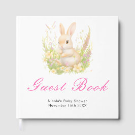Spring Rabbit Baby Shower Guest Book ゲストブック