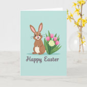 Spring Rabbit Celebration Card カード (黄色い花)