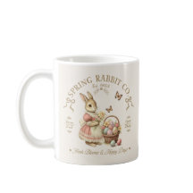 Spring Rabbit Co Vintage Bunny Floral Art