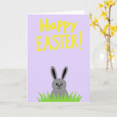Spring Rabbit Season Greeting Card カード (黄色い花)