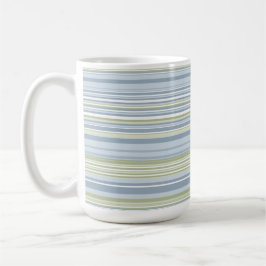 Spring Rain and Tropical Blue Stripes コーヒーマグカップ
