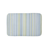 Spring Rain and Tropical Blue Stripes バスマット (正面)