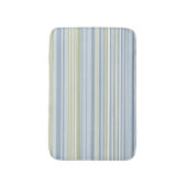 Spring Rain and Tropical Blue Stripes バスマット (正面縦)