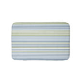 Spring Rain and Tropical Blue Stripes バスマット (正面)