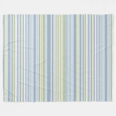 Spring Rain and Tropical Blue Stripes フリースブランケット (正面(横))