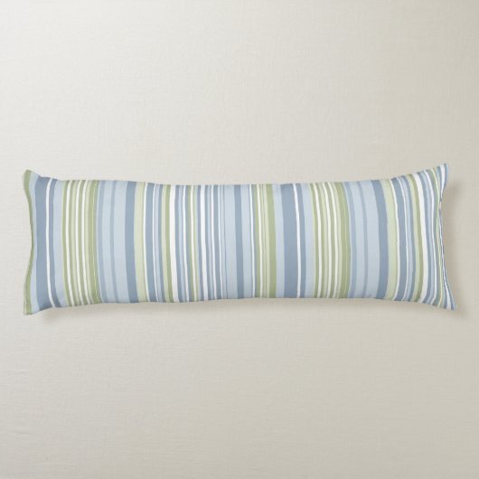 Spring Rain and Tropical Blue Stripes ボディピロー (裏面)