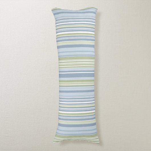 Spring Rain and Tropical Blue Stripes ボディピロー (正面縦)