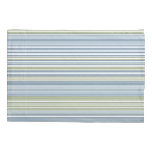 Spring Rain and Tropical Blue Stripes 枕カバー (裏面)