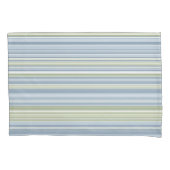 Spring Rain and Tropical Blue Stripes 枕カバー (正面)