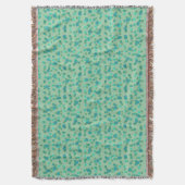 spring rain, aqua forest and sea green dots スローブランケット (正面縦)