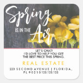 Spring Real Estate Marketing Postcard | Custom Age スクエアシール (正面)