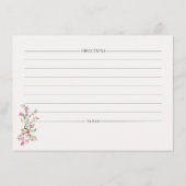 Spring Recipe Card – Watercolor Blossoms 案内状 (裏面)