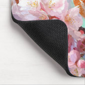 Spring Robin Pink Cherry Blossom Mousepad マウスパッド (コーナー)