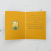 Spring’s First Smile The March Daffodil カード (内部)