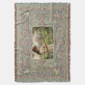 Spring’s Kindness Guardian Personalized Faux‑Embro スローブランケット (正面縦)