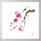 Spring Sakura blossom. Painting Poster ポスター (正面)