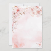 Spring Sakura Quinceañera Sweet 16 Cherry blossom 招待状 (裏面)