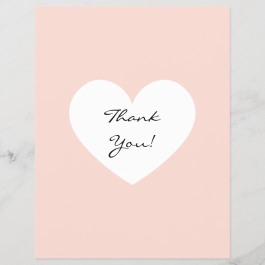 Spring Sale Blush Pink Sage Green BACKSIDE Heart チラシ (裏面)