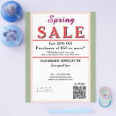 Spring Sale Sage Blush BACKSIDE Heart チラシ (シングル)