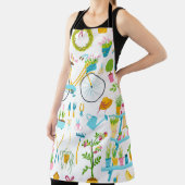 Spring seamless pattern in simple hand-drawn carto エプロン (インサイチュ)