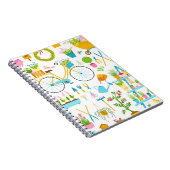 Spring seamless pattern in simple hand-drawn carto ノートブック (右側)