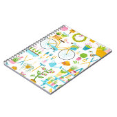 Spring seamless pattern in simple hand-drawn carto ノートブック (左側)