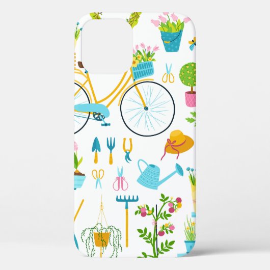 Spring seamless pattern in simple hand-drawn carto Case-Mate iPhoneケース (裏面)