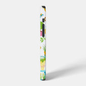 Spring seamless pattern in simple hand-drawn carto iPhoneケース (左側面)