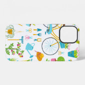 Spring seamless pattern in simple hand-drawn carto iPhoneケース (裏面横)