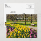 Spring Season Flower Garden Get Well Soon ポストカード (正面/裏面)