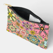 Spring Season Retro Flower Colors Seamless Pattern アクセサリーポーチ (見開き)