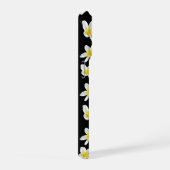 Spring Serenade: Yellow Frangipanis On Black, iPhoneケース (右側面)