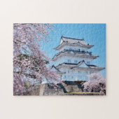 Spring Serenity at Numazu Castle – Sakura in Bloom ジグソーパズル (横)