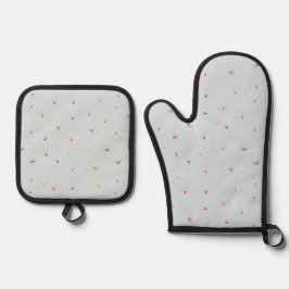 Spring Sky Japanese Cherry Blossom Floral Pattern 鍋つかみ&鍋敷きセット