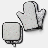Spring Sky Japanese Cherry Blossom Floral Pattern 鍋つかみ&鍋敷きセット (正面/裏面)