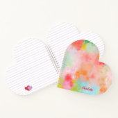 Spring Spark -  Pink Coral - Name or Monogram ノートブック (内部)