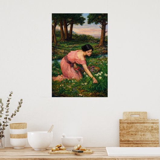 Spring Spreads One Green Lap of Flowers ポスター (キッチン)